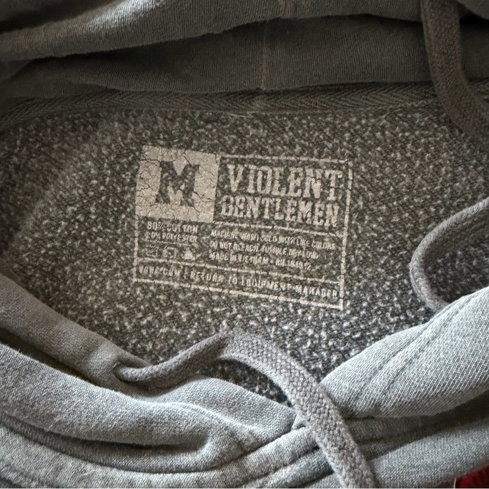 Gray Skull Embroidered Hoodie - Picture 5 of 5